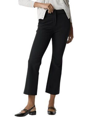 J.Crew Women's Kelsey Flare Cropped Ankle Pant High Waist Black Size Medium